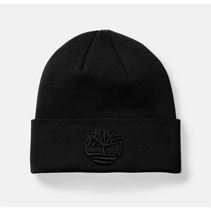 TIMBERLAND black 3D embroidered beanie (one size)